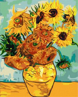 Malen nach Zahlen - Die Sonnenblumen. Van Gogh