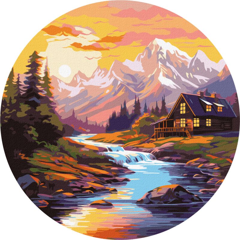 Malen nach Zahlen - Haus am Fluss ©art_selena_ua