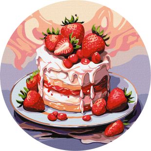 Malen nach Zahlen - Erdbeerkuchen ©art_selena_ua