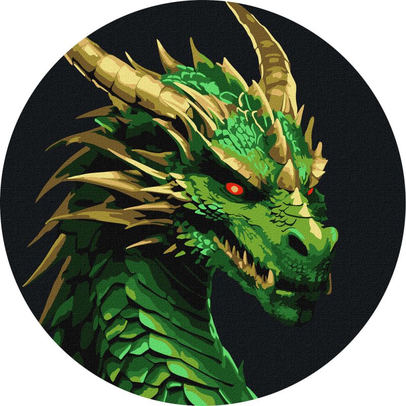 Painting by numbers - The green dragon ©art_selena_ua