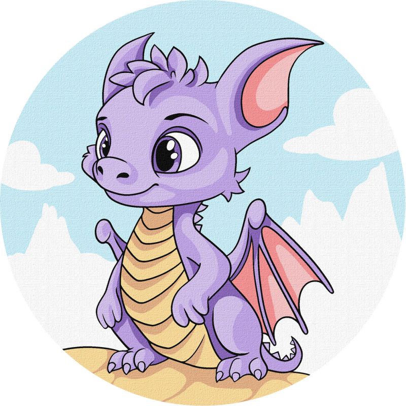 Malen nach Zahlen - Lila Drache ©art_selena_ua