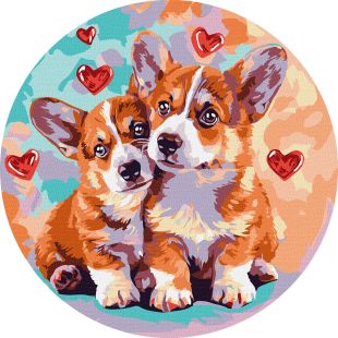 Malen nach Zahlen - Ein paar Corgis ©art_selena_ua