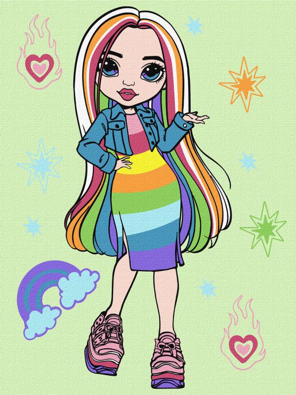 Painting by numbers - Rainbow High Amaya Raine