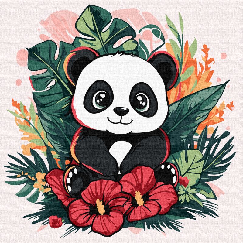 Malen nach Zahlen - Panda in den Tropen ©art_selena_ua