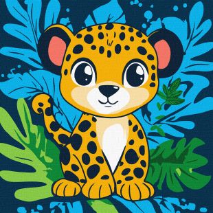 Malen nach Zahlen - Ein fröhlicher Leopard ©art_selena_ua
