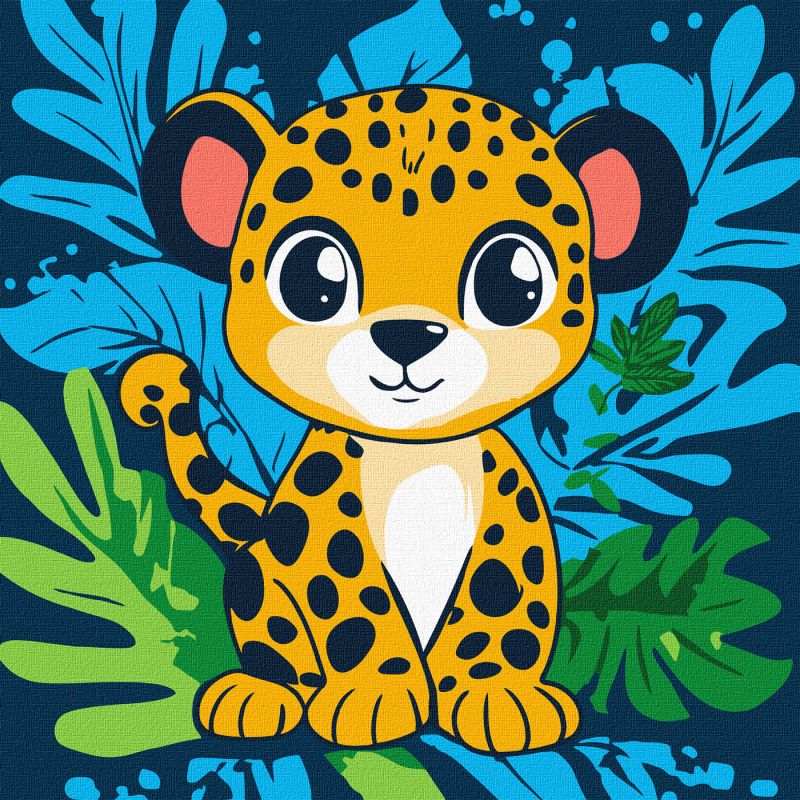 Malen nach Zahlen - Ein fröhlicher Leopard ©art_selena_ua