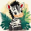 Malen nach Zahlen - Ein fröhliches Zebra ©art_selena_ua