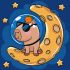 Painting by numbers - Capybara on the moon