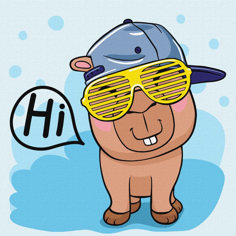 Malen nach Zahlen - Hallo, Capybara