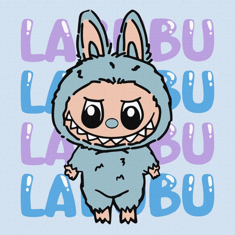 Malen nach Zahlen - Er ist Labubu ©art_selena_ua