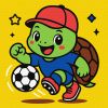 Malen nach Zahlen - Eine Schildkröte spielt Fußball ©art_selena_ua