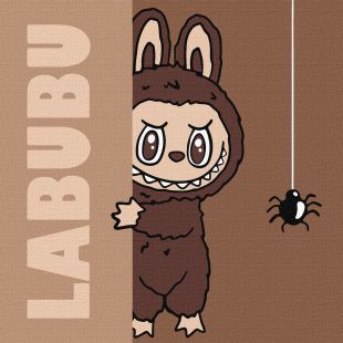 Malen nach Zahlen - Labubu Verstecken ©art_selena_ua