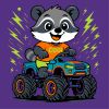 Malen nach Zahlen - Waschbär auf einem Auto ©art_selena_ua