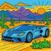 Malen nach Zahlen - Auto in der Wüste ©art_selena_ua