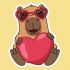 Malen nach Zahlen - Capybara und das Herz