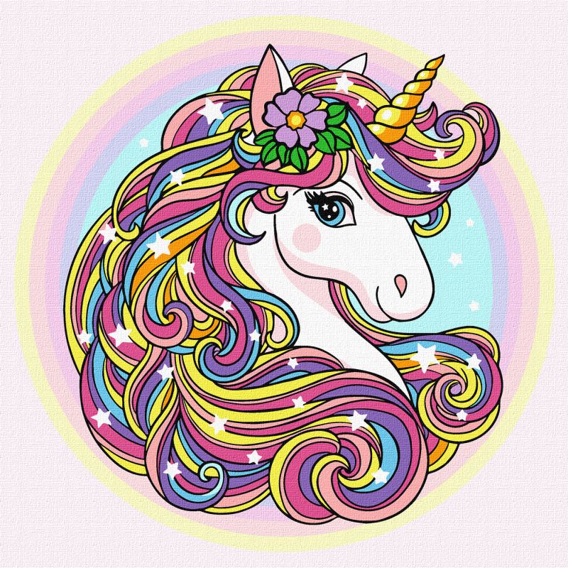 Malen nach Zahlen - Stilvolles Einhorn ©art_selena_ua