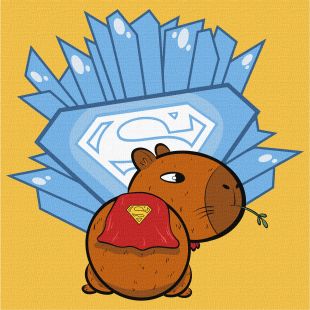 Malen nach Zahlen - Capybara - Superman ©Warner Bros.