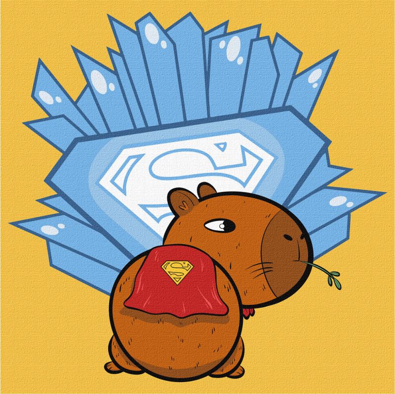 Malen nach Zahlen - Capybara - Superman ©Warner Bros.