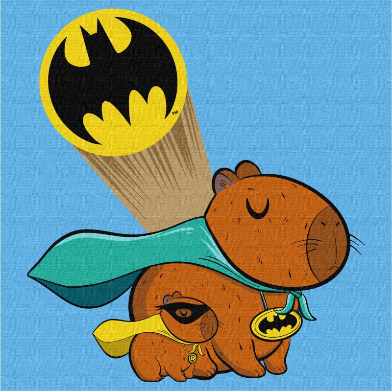 Malen nach Zahlen - Capybara - Batman ©Warner Bros.