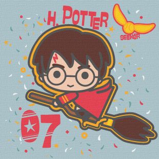 Malen nach Zahlen - Harry Potter: Auf einem Besen fliegen ©Warner Bros.