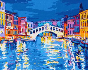 Malen nach Zahlen - Abendliches Venedig