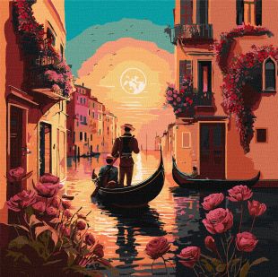 Malen nach Zahlen - Kanäle des Venedig ©art_selena_ua