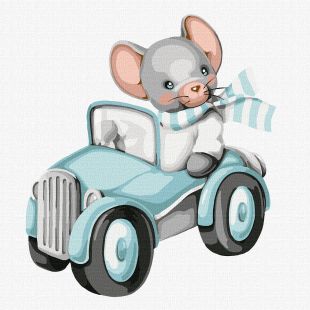 Malen nach Zahlen - Die Maus ist ein Reisender ©tanya_bonya
