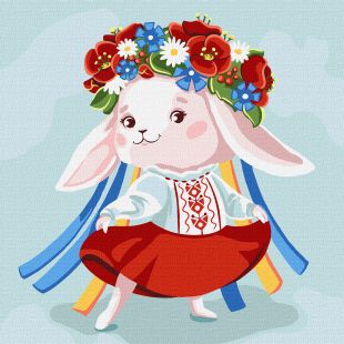 Malen nach Zahlen - Ukrainischer Hase ©Kateryna Valerieva