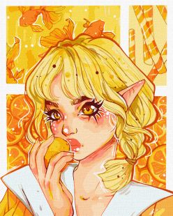 Malen nach Zahlen - Orangen Begeisterung ©nila_art_art