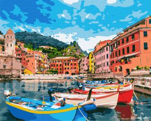 Malen nach Zahlen - Italienische Stadt