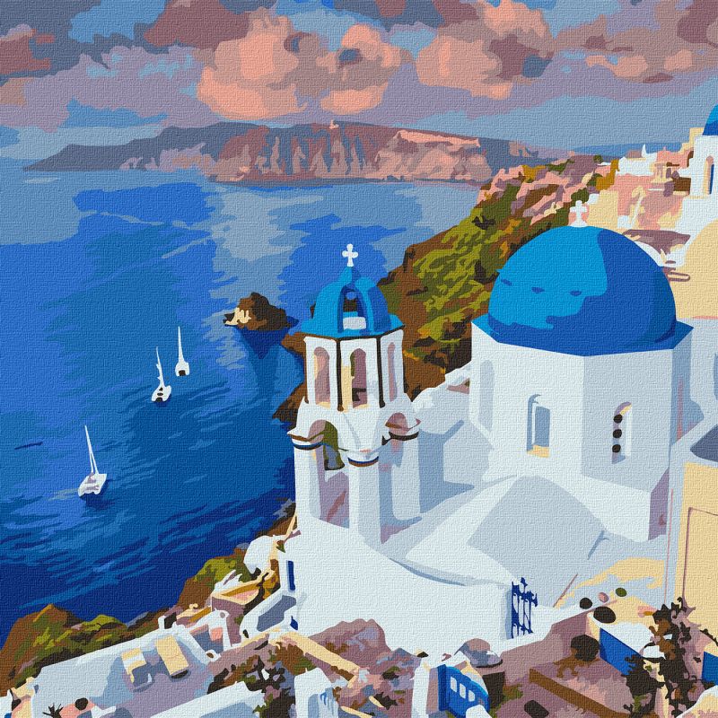Malen nach Zahlen - Das malerische Santorin