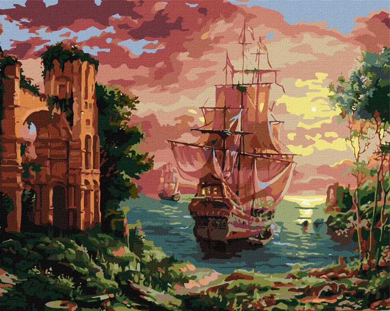Malen nach Zahlen - Abendlicher Hafen ©Sergiy Lobach