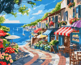 Malen nach Zahlen - Stadt am Meer ©art_selena_ua