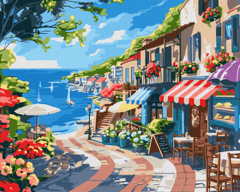 Malen nach Zahlen - Stadt am Meer ©art_selena_ua