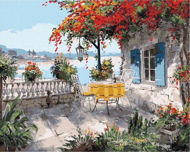 Painting by numbers - Cozy courtyard