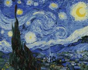 Malen nach Zahlen - Sternenklare Nacht ©Vincent van Gogh