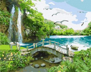 Malen nach Zahlen - Paradiesische Bucht