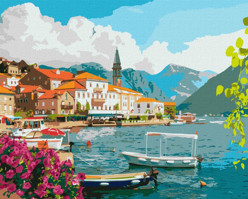 Painting by numbers - Summer in the Bay of Kotor