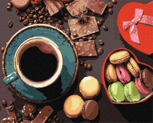 Malen nach Zahlen - Süßes zum Kaffee