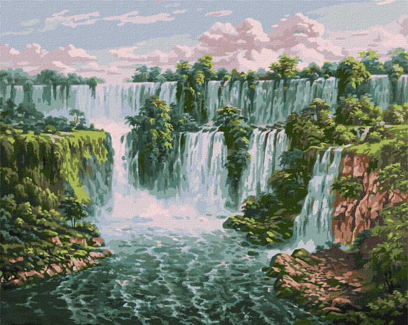 Malen nach Zahlen - Malerischer Wasserfall ©Sergiy Lobach