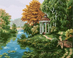 Malen nach Zahlen - Pavillon in der Nähe des Flusses ©Sergei Lobach