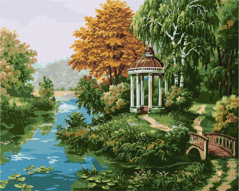 Malen nach Zahlen - Pavillon in der Nähe des Flusses ©Sergei Lobach