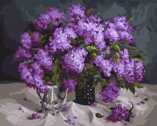 Malen nach Zahlen - Duftender Flieder ©Yulia Tomesko