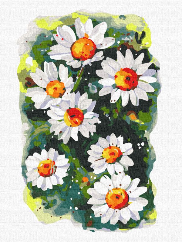 Malen nach Zahlen - Fragile Gänseblümchen