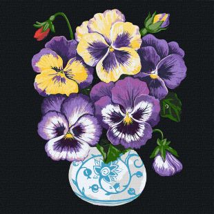 Malen nach Zahlen - Stiefmütterchen ©kovtun_olga_art