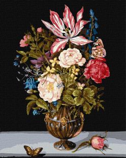 Malen nach Zahlen - Blühende Komposition ©Ambrosius Bosschaert de Oude