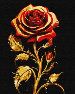 Malen nach Zahlen - Ein Symbol der Schönheit mit metallischen Farben Extra ©art_selena_ua