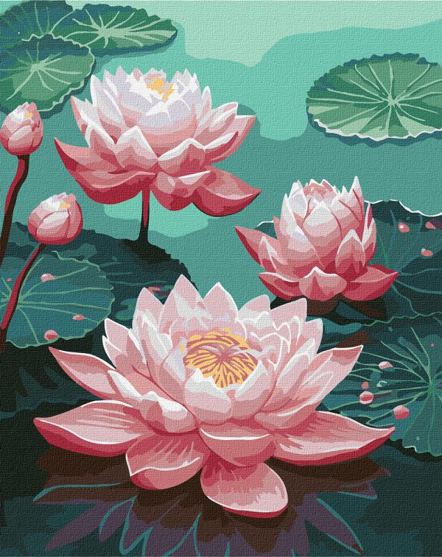 Malen nach Zahlen - Rosa Lilien ©art_selena_ua