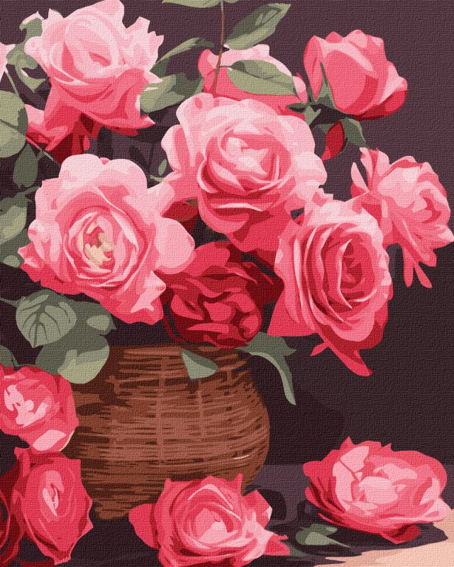 Malen nach Zahlen - Farbenfrohe Rosen ©art_selena_ua
