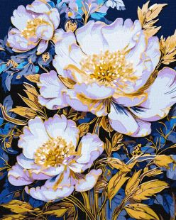 Malen nach Zahlen - Elegante Blumen mit metallischen Farben Extra ©victoria_art___